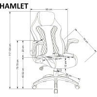 Kancelárska stolička HAMLET - čierna/sivá