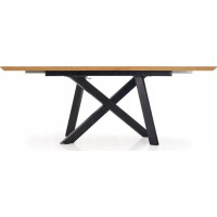 Jedálenský stôl CHRIS - 180(240)x90x76 cm - rozkladací - dub zlatý/čierny