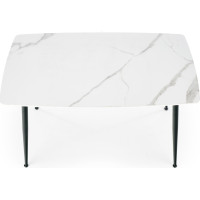 Jedálenský stôl MARCO - 120x70x77 cm - biely mramor/čierny