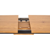 Jedálenský stôl DIAMOND - 160(200)x89x76 cm - rozkladací - dub zlatý/čierny