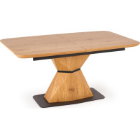 Jedálenský stôl DIAMOND - 160(200)x89x76 cm - rozkladací - dub zlatý/čierny