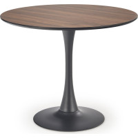 Okrúhly jedálenský stôl OLMO - 90x83 cm - orech/čierny