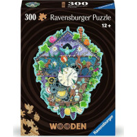 RAVENSBURGER Drevené obrysové puzzle Kukučkové hodiny 300 dielikov