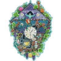 RAVENSBURGER Drevené obrysové puzzle Kukučkové hodiny 300 dielikov