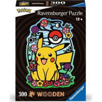 RAVENSBURGER Drevené obrysové puzzle Pikachu 300 dielikov