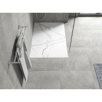 Sprchová SMC vanička MEXEN HUGO 80x100 cm - biely kameň, 42158010