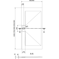 Sprchová SMC vanička MEXEN EGON 90x180 cm - čierna, 4R709018