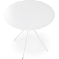 Okrúhly jedálenský stôl FONDI - 80x75 cm - biely