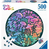 RAVENSBURGER Okrúhle puzzle Kruh farieb: Huby 500 dielikov