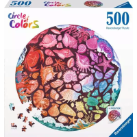 RAVENSBURGER Okrúhle puzzle Kruh farieb: Mušle 500 dielikov
