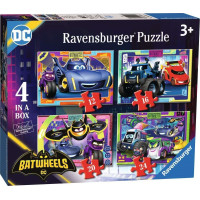 RAVENSBURGER Puzzle Batwheels, 4v1 (12, 16, 20, 24 dielikov)