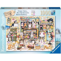 RAVENSBURGER Puzzle Crazy Cats: Hrátky rozvádzaných mačiek v galantérii 1000 dielikov