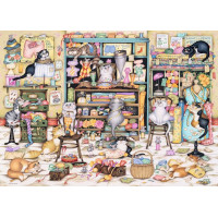 RAVENSBURGER Puzzle Crazy Cats: Hrátky rozvádzaných mačiek v galantérii 1000 dielikov