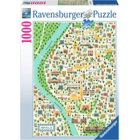 RAVENSBURGER Puzzle Mapa Sevilly 1000 dielikov
