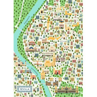 RAVENSBURGER Puzzle Mapa Sevilly 1000 dielikov