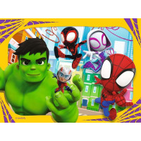 RAVENSBURGER Puzzle Spidey a jeho úžasní priatelia 4v1 (12, 16, 20, 24 dielikov)