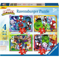 RAVENSBURGER Puzzle Spidey a jeho úžasní priatelia 4v1 (12, 16, 20, 24 dielikov)