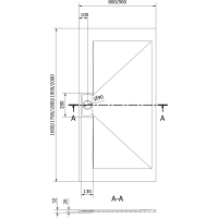 Sprchová SMC vanička MEXEN EGON 80x170 cm - biela, 4R108017