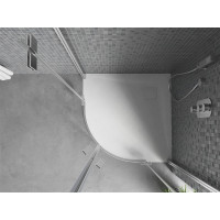 Štvrťkruhová sprchová SMC vanička MEXEN BERT 90x90 cm - biela, 4KR109090