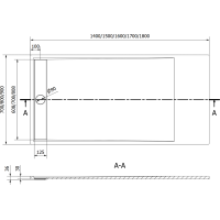 Sprchová SMC vanička MEXEN AMON 70x140 cm - čierna, 4F707014