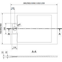 Sprchová SMC vanička MEXEN OTTO 70x120 cm - biela, 4N107012