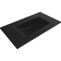Keramické umývadlo MEXEN ATENA 80 - zápustné - čierne matné, 25018070