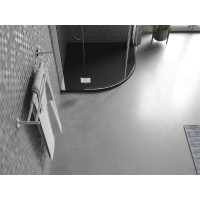 Štvrťkruhová sprchová SMC vanička MEXEN BERT 90x90 cm - čierna, 4KR709090