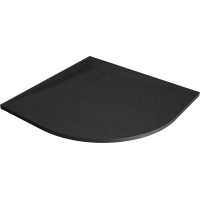 Štvrťkruhová sprchová SMC vanička MEXEN BERT 90x90 cm - čierna, 4KR709090