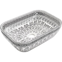 Keramické umývadlo MEXEN RITA - biele/čierne - vzorované, 21084586