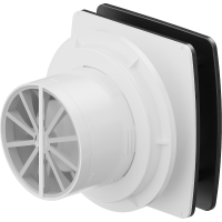 Kúpeľňový ventilátor MEXEN AXS 100 so spätnou klapkou a senzorom vlhkosti - čierny, W9601-100H-70