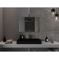 Obdĺžnikové zrkadlo MEXEN LOFT 80x60 cm - zlatý rám, 9852-080-060-000-50