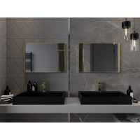 Obdĺžnikové zrkadlo MEXEN LOFT 70x50 cm - zlatý rám, 9852-070-050-000-50
