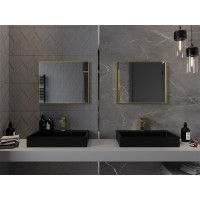 Obdĺžnikové zrkadlo MEXEN LOFT 60x50 cm - zlatý rám, 9852-060-050-000-50