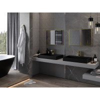 Obdĺžnikové zrkadlo MEXEN LOFT 70x50 cm - zlatý rám, 9852-070-050-000-50