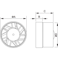 Kúpeľňový ventilátor MEXEN ZXR 100 so spätnou klapkou - biely, W9607-100-00