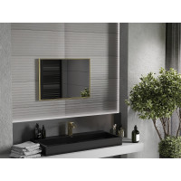 Obdĺžnikové zrkadlo MEXEN LOFT 70x50 cm - zlatý rám, 9852-070-050-000-50
