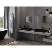 Obdĺžnikové zrkadlo MEXEN LOFT 50x40 cm - zlatý rám, 9852-050-040-000-50