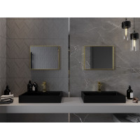 Obdĺžnikové zrkadlo MEXEN LOFT 50x40 cm - zlatý rám, 9852-050-040-000-50