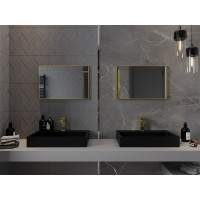 Obdĺžnikové zrkadlo MEXEN LOFT 60x40 cm - zlatý rám, 9852-060-040-000-50