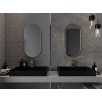 Oválne zrkadlo MEXEN LOFT 40x80 cm - zlatý rám, 9851-080-040-000-50