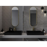 Oválne zrkadlo MEXEN LOFT 35x100 cm - zlatý rám, 9851-100-035-000-50