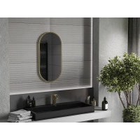 Oválne zrkadlo MEXEN LOFT 40x80 cm - zlatý rám, 9851-080-040-000-50