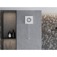 Kúpeľňový ventilátor MEXEN DXS 120 so spätnou klapkou a ovládaný lankom - biely, W9603-125K-00
