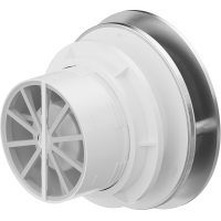 Kúpeľňový ventilátor MEXEN AXR 100 so spätnou klapkou a časovačom - strieborný, W9602-100T-11