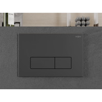 Ovládacie tlačidlo splachovadla SLIM - gun grey - dvojčinné - plastové - typ 13, 601366