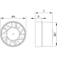 Kúpeľňový ventilátor MEXEN ZXR 120 - biely, W9607-125-00