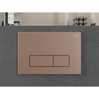Ovládacie tlačidlo splachovadla SLIM - rose gold - dvojčinné - plastové - typ 13, 601305