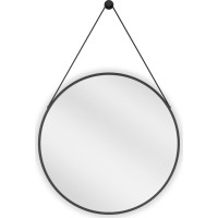 Okrúhle zrkadlo na pásku MEXEN STRING 60 cm - čierne, 9854-060-060-000-70