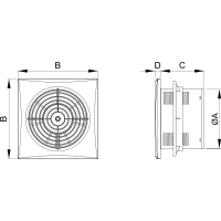 Kúpeľňový ventilátor MEXEN WXS 100 so spätnou klapkou - biely, W9606-100-00