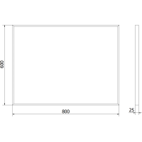 Obdĺžnikové zrkadlo MEXEN LOFT 80x60 cm - zlatý rám, 9852-080-060-000-50